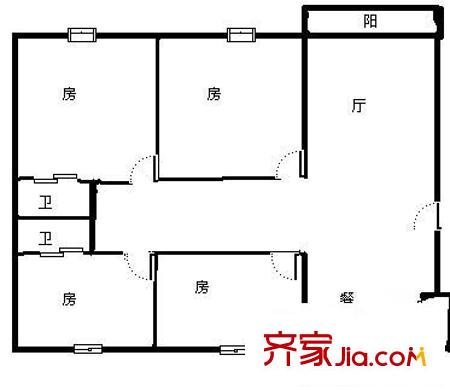 唐園東小區(qū) 4室 戶型圖
