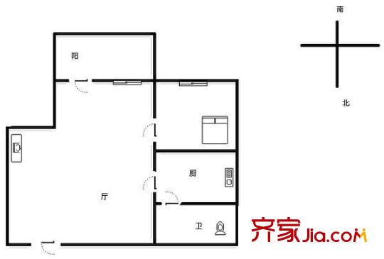 燎原路小區(qū)戶型圖1室1廳 戶型圖 1室1廳1衛(wèi)1廚