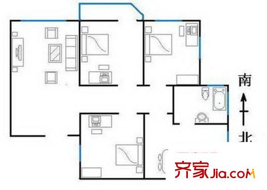 君寧大廈 4室2廳 戶(hù)型圖