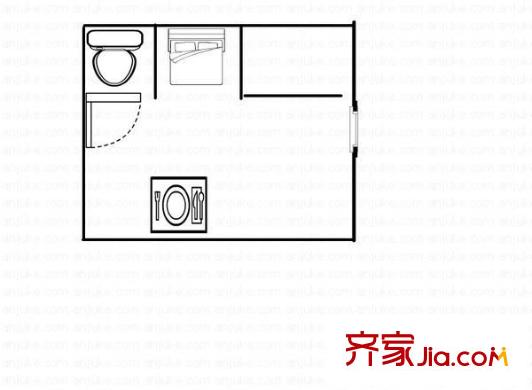 金湖廣場(chǎng) 1室 戶型圖