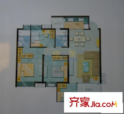 時代糖果戶型圖5棟二期01單位 3室2廳1衛(wèi)1廚