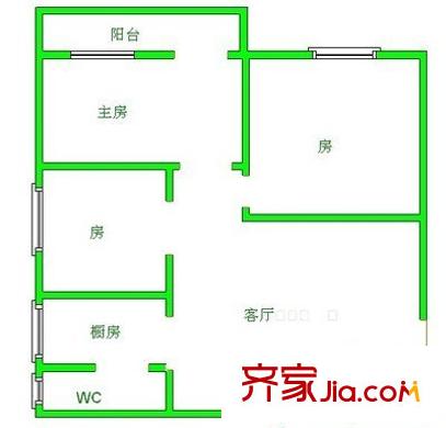 福祿路小區(qū)戶型圖3室1廳 戶型圖 3室1廳1衛(wèi)1廚