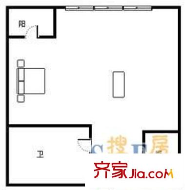 帝鋒康庭戶型圖1室1廳 戶型圖 1室1廳1衛(wèi)1廚