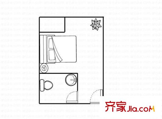 帝鋒康庭戶型圖1室0廳 戶型圖 1室1衛(wèi)1廚