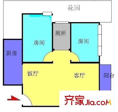 怡景花園戶型圖2室2廳 戶型圖 2室2廳1衛(wèi)1廚