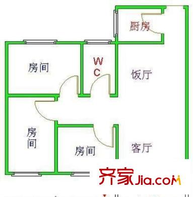黃岐花園戶型圖3室2廳 戶型圖 3室2廳1衛(wèi)1廚