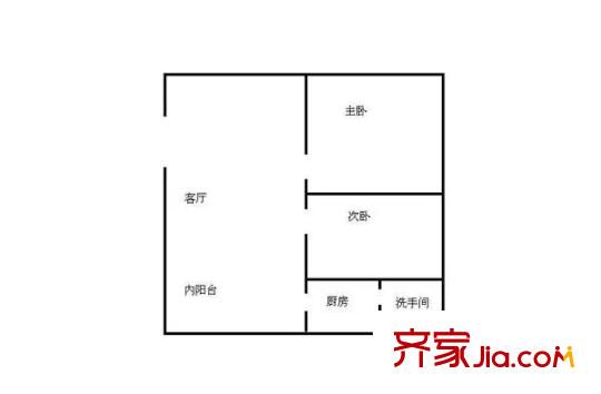 東苑小區(qū)戶型圖兩室一廳戶型圖 2室1廳1衛(wèi)1廚