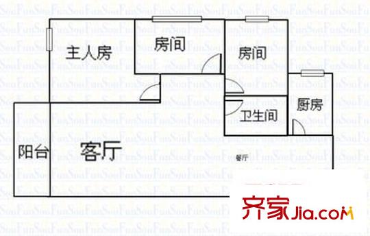 裕豐豪庭 3室 戶型圖
