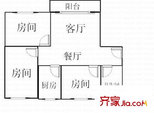 裕豐豪庭 3室 戶(hù)型圖