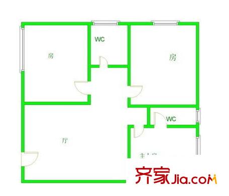 黃岐花園戶型圖3室1廳 戶型圖 3室1廳1衛(wèi)1廚