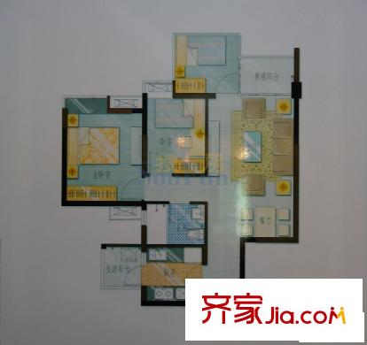 時代糖果戶型圖5棟二期02單位 2室2廳1衛(wèi)1廚