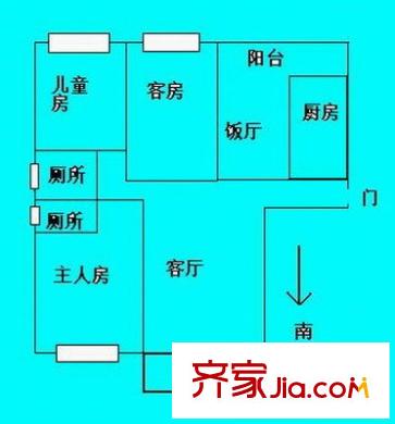 南港名軒 3室 戶型圖