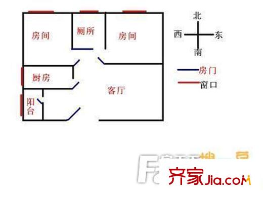 錦龍花園戶型圖2室2廳戶型圖 2室2廳1衛(wèi)1廚