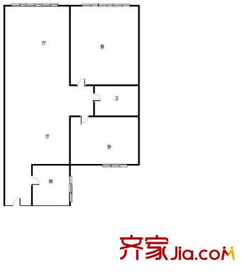 第七街區(qū) 2室 戶型圖