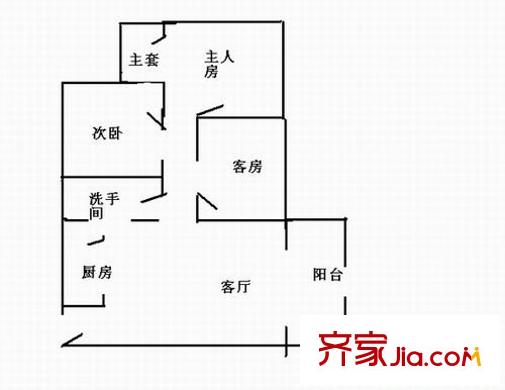 第七街區(qū) 3室 戶型圖