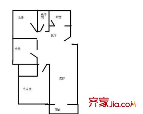 第七街區(qū) 3室 戶型圖