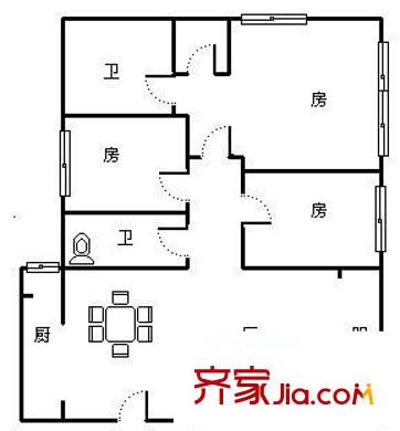 陳村半島碧桂園戶型圖3室2廳 戶型圖 3室2廳2衛(wèi)1廚