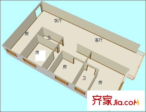 裕豐豪庭 3室 戶型圖