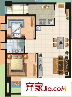 和華?尚悅公館69/73平方米2房2廳1衛(wèi)