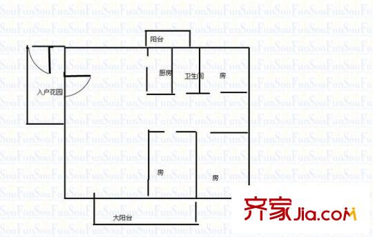 江南名居南區(qū)錦苑 3室 戶型圖