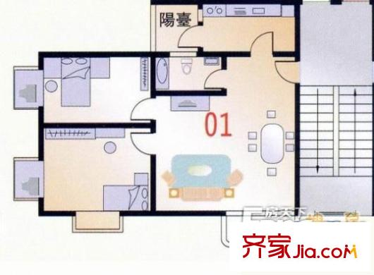 順德碧桂園中南區(qū)戶(hù)型圖2室2廳戶(hù)型圖 2室2廳1衛(wèi)1廚