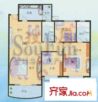 民園小區(qū)戶型圖3房2廳 3室2廳2衛(wèi)