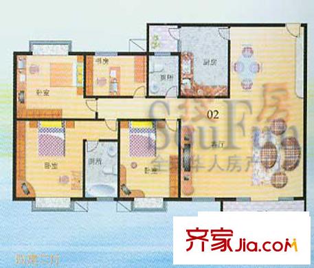 民園小區(qū)戶型圖4房2廳 4室2廳2衛(wèi)