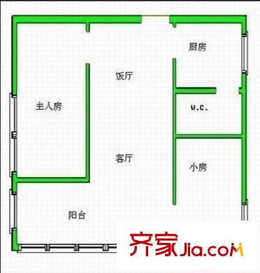 大浩湖渡假村雍怡雅居 2室 戶型圖
