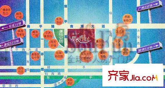 康怡花園交通圖