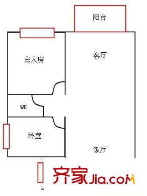康怡花園 2室 戶(hù)型圖