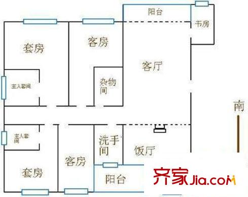 康怡花園 4室 戶(hù)型圖