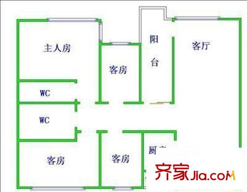 俊博苑 3室 戶型圖