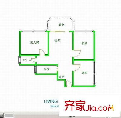 三水御江南 3室 戶型圖