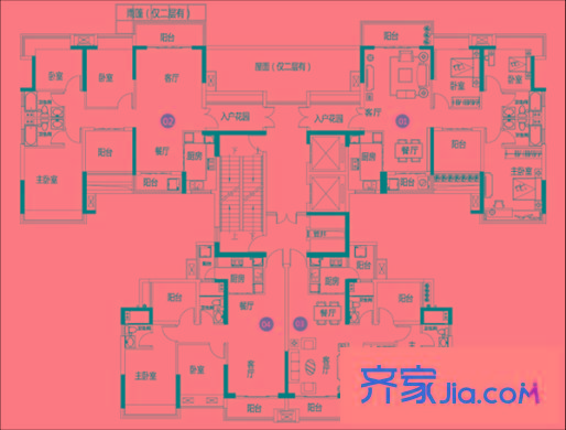 三水御江南 3室 戶型圖