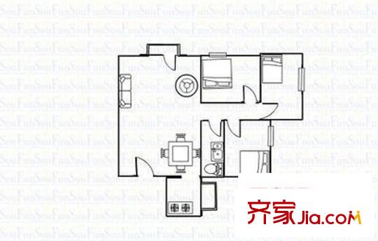民安樓 3室 戶型圖