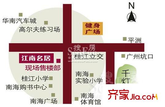 江南名居南區(qū)錦苑交通圖江南名居