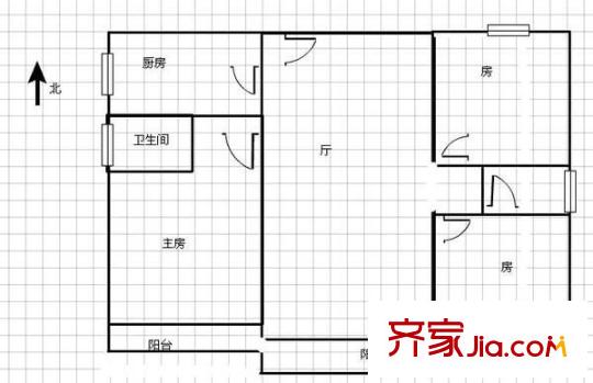 江南名居南區(qū)錦苑 3室 戶型圖