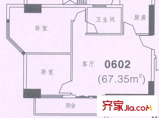 新世界名門天下三期名禮閣6-21層0602單元 2室1廳1衛(wèi)