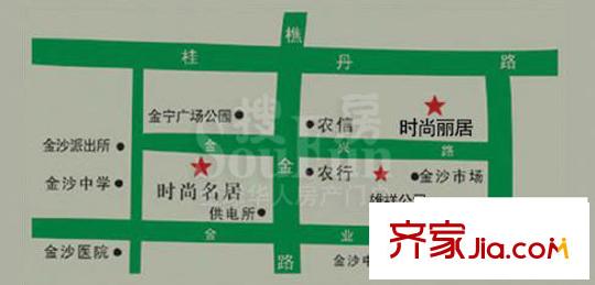 金沙時(shí)尚麗居交通圖