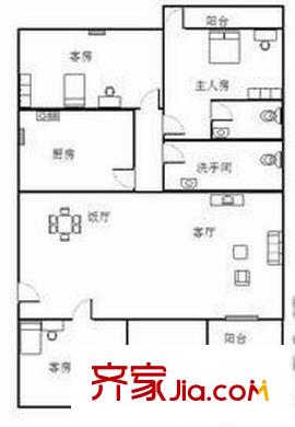 城南教師樓 3室 戶型圖