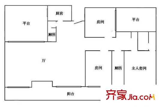 金榜豪庭 5室 戶型圖