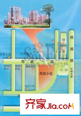 民園小區(qū)交通圖