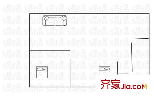 金名商廈戶型圖兩室一廳戶型圖 2室1廳1衛(wèi)1廚