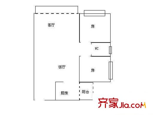 三水御江南 2室 戶型圖