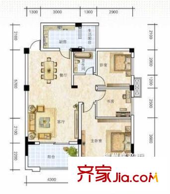 翠逸庭苑 3室 戶型圖