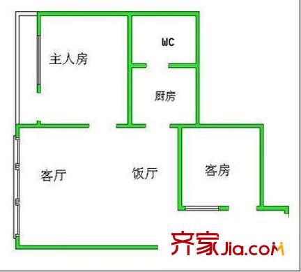 翠逸庭苑 3室 戶型圖