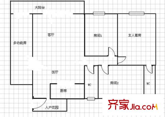 俊博苑 4室 戶型圖