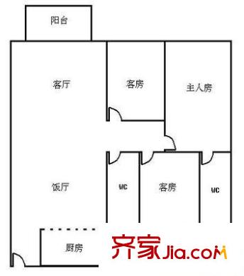 康怡花園 3室 戶(hù)型圖