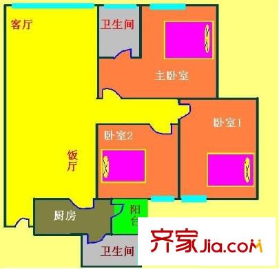 俊博苑 3室 戶型圖