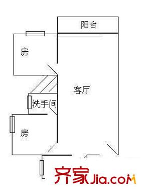 銀?；▓@戶型圖三室一廳戶型圖 3室1廳1衛(wèi)1廚